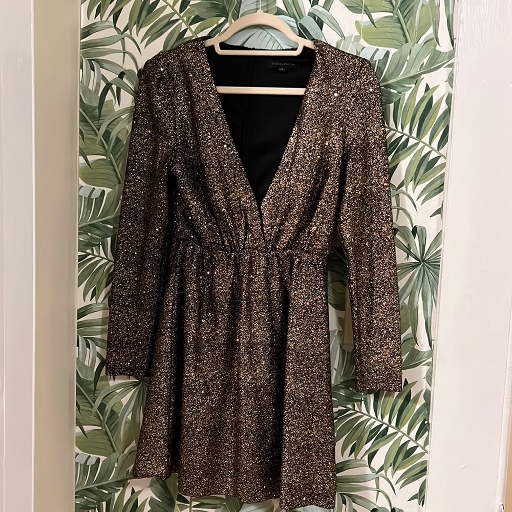 No Rest For Bridget Dress | Black & Gold